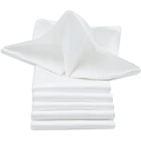 ZOLLNER 6 servilletas de Tela Blancas- 100% algodón- 40x40 cm- en Otra Medida